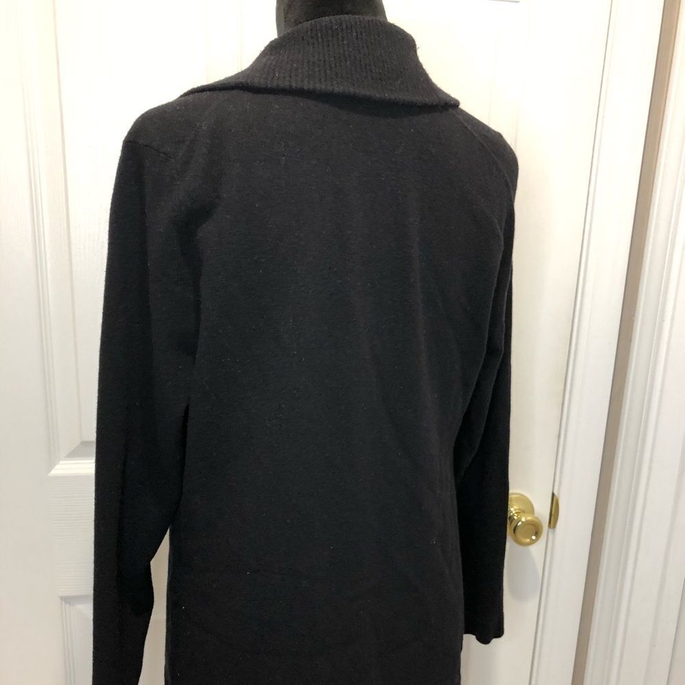 Ann Taylor Loft black open cowl neck sweater size large - Picture 10 of 12